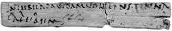 A line from book 9 of Virgil's Aeneid in a capital script (118)