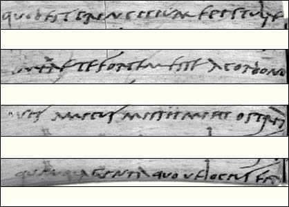Extracts of text from tablet 299 with transcription