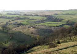 View of Vindolanda, looking north-west from Barcombe Hill.