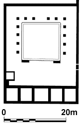 Plan of the principia at Wallsend in the Antonine period